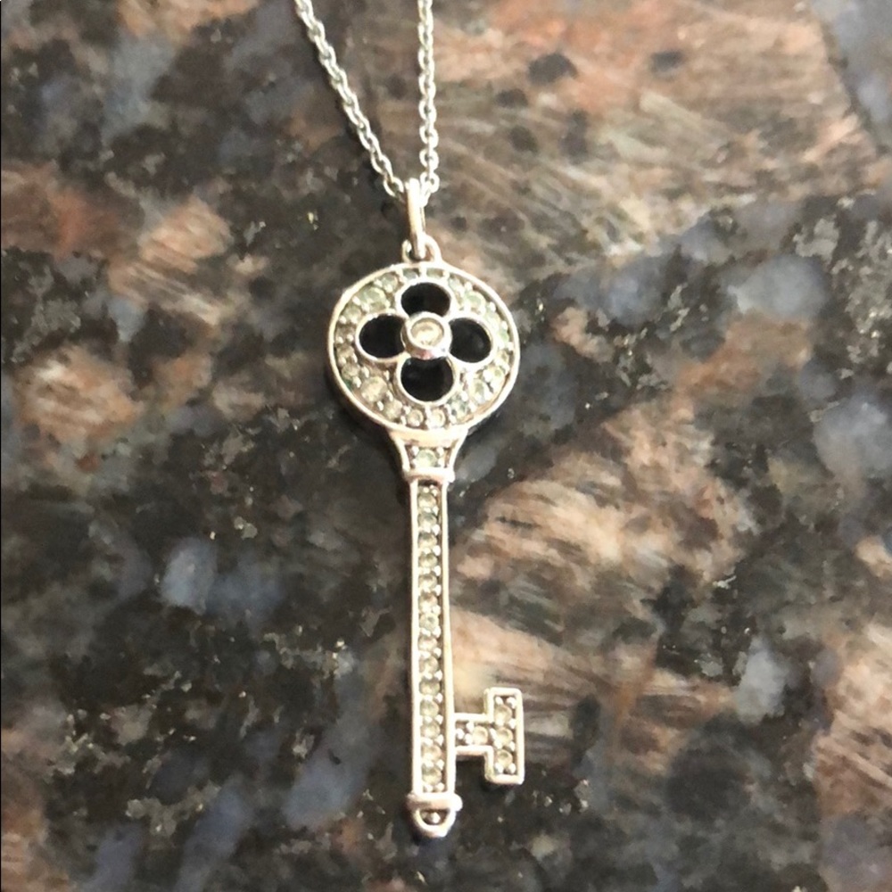 Swarovski crystal key necklace